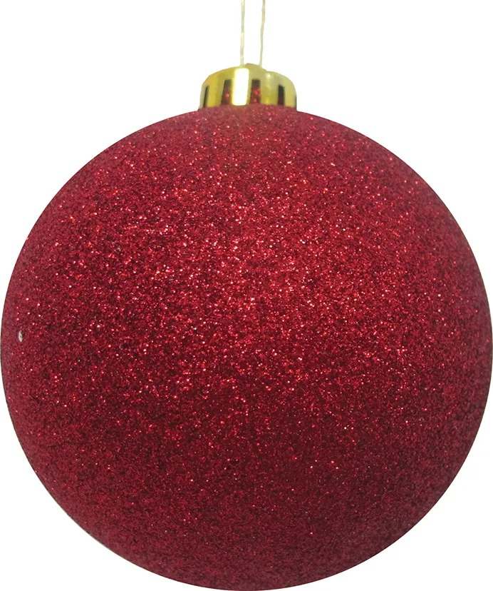 BOLA NATAL VERMELHA C/6